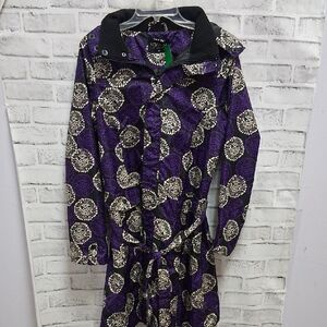 Purple and Cream Women's Jacket